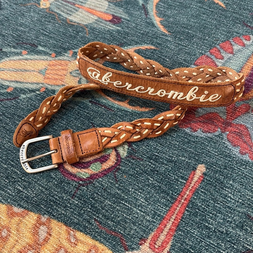 Abercrombie Brown Braided leather Belt S
